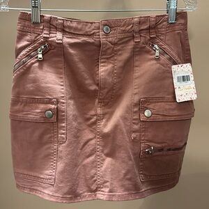 NWT Free People mini skirt cargo style dusty lavender
